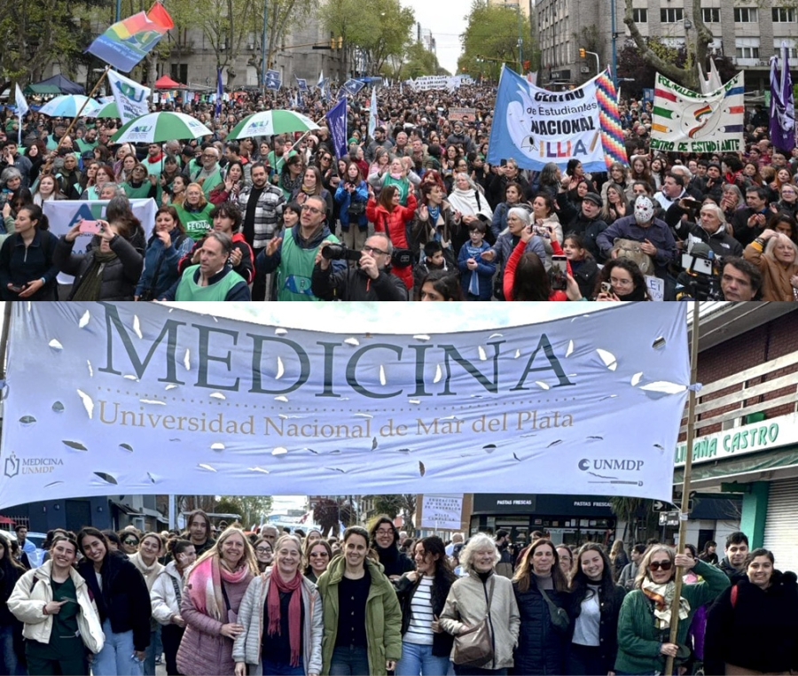 Participamos de la masiva Marcha Federal Universitaria de la UNMDP