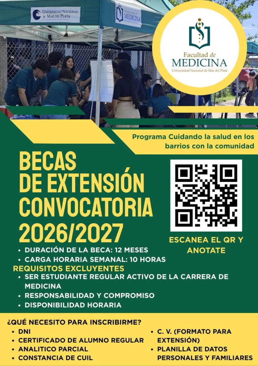 Convocatoria Abierta: Becas de Extensión Universitaria 2026