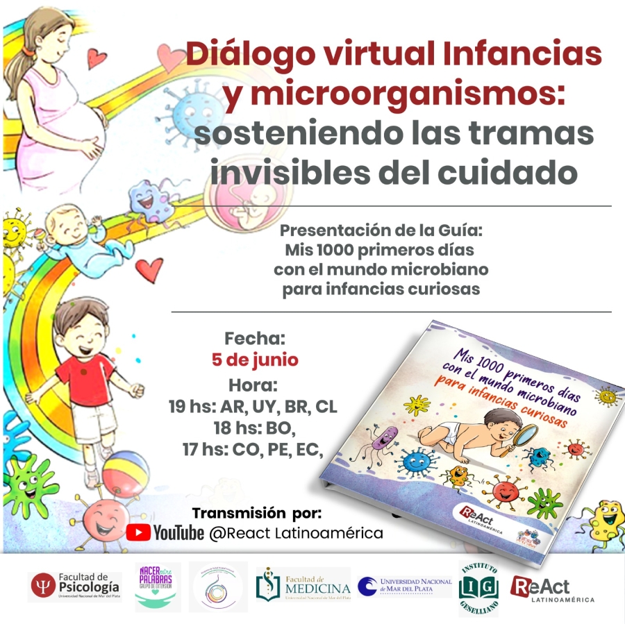 Te invitamos a participar en el diálogo virtual "Infancias y microorganismos"
